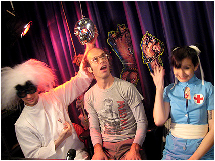 Doc Mock, Miss Diagnosis and guest Keith Apicary of Talking Classics prepare to dance!