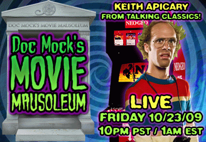 The latest episode of Doc Mock's Movie Mausoleum airs tonight with special guest Keith Apicary and continues our all month long Halloweenfest!